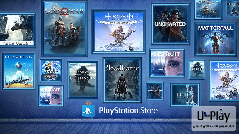 انواع اکانت های ظرفیتی اختصاصی و اشتراکی پلی استیشن وبسایت u-play.ir یوپلی